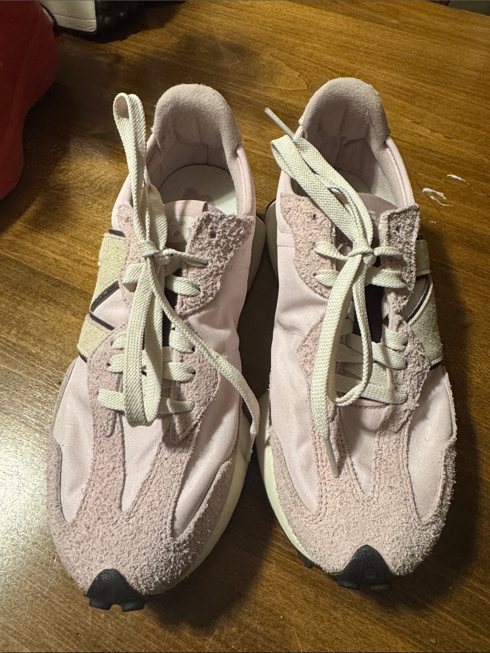 New Balance Women's Pale Pink & Cream Retro Runner Sneakers